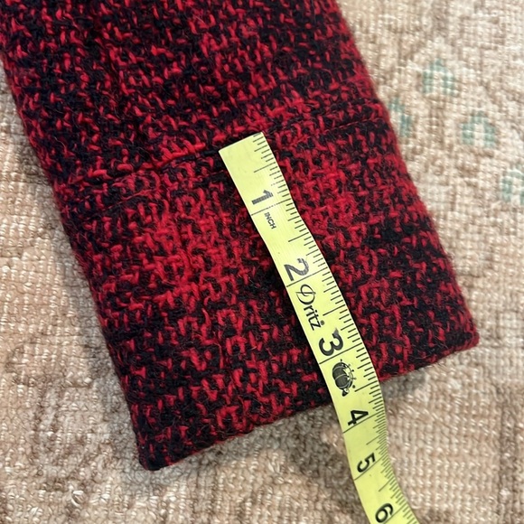 Burberry Brit Black and Red Plaid Wool Tweed Coat - Picture 9 of 16